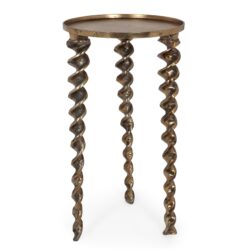 Bohemian Industrial Drill Table L - Antique Brass