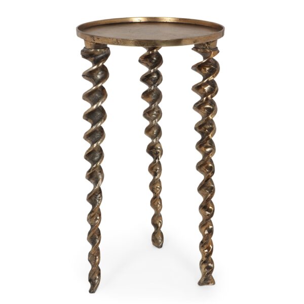 Bohemian Industrial Drill Table L - Antique Brass