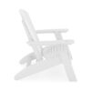 Adirondack Chair Sturdy HDPE Poly Lumber For Poolside, Patio, And Garden Relaxation - White - Image 3