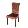 Elegant Velvet Tufted Dining Chair - Blush - Image 8