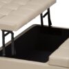 Harrison - Coffee Table Storage Ottoman - Satin Cream - Image 5