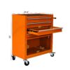 4 Drawers Multifunctional Tool Cart With Wheels - Orange - Image 3