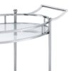 Jinx - Clear Glass Serving Cart - Silver - Image 3