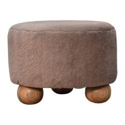 Round Ball Footstool - Mocha