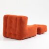 Fluffy Bean Bag Chair, Comfortable Bean Bag For Adults And Children, Super Soft Lazy Sofa Chair With Memory Foam And Ottoman, Indoor Modern Focus Bean Bag Chair For Living Room, Bedroom, Apartment - Red - Image 16