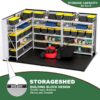 10 Ft. W X 7 Ft. D Plastic Storage Shed With Floor - Black / Gray - Image 3