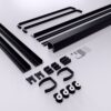 Modern Semi Frameless Double Sliding Shower Door With 1 / 4" Sgcc Tempered Glass - Matte Black - Image 12
