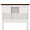 Full Solid Pine Captain Bookcase Bed With Trundle Bed And 3 Spacious Under Bed Drawers In Casual - White / Walnut - Image 3