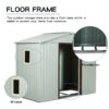 88.98" Outdoor Metal Storage Shed With Window - White - Image 8