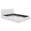 Queen Size Upholstered Platform Bed With Headboard - White - Image 10