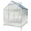 6.3'x6.2'x7' Polycarbonate Greenhouse, Heavy Duty Outdoor Aluminum Walk-In Green House Kit With Rain Gutter, Vent And Door For Backyard Garden - Aluminium - Image 12