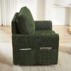 360° Swivel Chair Accent Barrel Armchair With Side Pockets, Chenille Upholstery, Compact Size - Green - Image 12