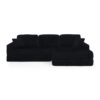 Modern Minimalist Style L Shape Modular Sectional Sofa - Black - Image 16