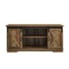 Farmhouse Sliding X Barn Door 58" TV Stand For 65" TVs - Rustic Oak - Image 3