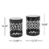 Delight - Powder Coated Iron End Table, (Set of 2) - Black - Image 3