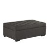 Convertible Ottoman Sleeper With Memory Mattress And Tufted Design, Folding Sofa Bed - Dark Gray Linen - Image 5