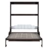 Queen Size Murphy Wall Bed With Cushion, Space Saving Design, And Construction - Espresso - Image 3