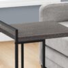 Accent Table, C - Shaped, Stylish Modern - Gray - Image 8