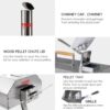 Semi-Automatic Silver 12 Outdoor Pizza Oven Portable Wood Fired Pizza Oven Outdoor Cooking Pizza Maker Portable Pizza Oven For Authentic Stone Baked Pizzas - Silver - Image 11