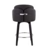 Dahlia - Contemporary Counter Stool With Round Footrest (Set of 2) - Black - Image 5