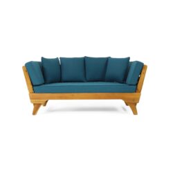 Outdoor Expandable Daybed With Cushions - Teak