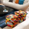 Pouf Luxury Oversized Bean Bag Cube Ottoman - Colorpop Multicolored Embroidery - Image 5
