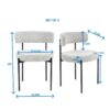 Burbank - Modern Round Boucle Dining Chairs (Set of 2) - Black / White - Image 11