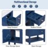Transitional Style Bathroom Vanity Cabinet Combo With Ceramic Sink - Blue - Image 6