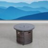 Outdoor Fire Pit Table With Lid - Espresso - Image 4