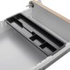 3 Drawer Mobile File Cabinet Under Desk Office, Simple Style Versatile Storage Cabinet For Legal / Letter / A4 Files, 5 Wheel Design Anti-Tilting Cold Rolled Steel Waterproof Moisture-Proof - White / Light Brown - Image 9