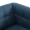 Contemporary Club Chair With Button Tufted Waffle Stitch - Navy Blue - Image 11