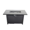 Outdoor Fire Pit Table With Lid Modern Design - Black - Image 3