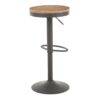 Dakota - Industrial Adjustable Barstool (Set of 2) - Gray - Image 4