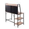 Geo - Shelf Contemporary Desk - Black / Natural - Image 3
