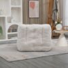 Fluffy Bean Bag Chair, Comfortable Bean Bag For Adults And Children, Super Soft Lazy Sofa Chair With Memory Foam And Ottoman, Indoor Modern Focus Bean Bag Chair For Living Room, Bedroom, Apartment - White - Image 8