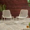 Kincaid - Stackable Iron Chair Outdoor Seating - Matte White - Image 2