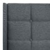 Queen Size Upholstered Platform Bed Frame With Button Tufted Linen Fabric Headboard - Dark Gray - Image 8