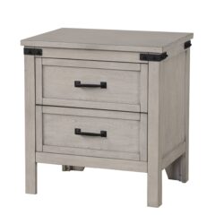 Alexandria - Nightstand, Mountain Mist Finish - Gray