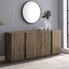 Mid-Century Modern 3 Drawer Low TV Stand For TVs Up To 80" - Slate Gray - Image 4