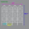 4 Pack Metal Garden Trellis Rustproof For Climbing Plants Outdoor Flower Support - Cream White - Image 10