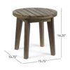 Outdoor Table With Slat Panel Table Top - Gray - Image 3