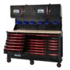 Heavy Duty Tool Cart With 19 Drawers, Tools Not Included, Mobile Storage For Workshop Or Laboratory - Black / Red - Image 11