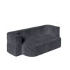 2 In 1 Foldable Sofa Plush Corduroy Sofa Convertible Floor Sofa Bed Deep Seating With Multi Functional Blanket Suitable For Living Rooms - Dark Gray - Image 11
