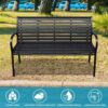 Patio Bench Steel - Black - Image 6