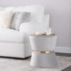 Gemma - Contemporary / Glam Ottoman - Silver / Gold - Image 5