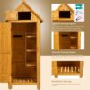 Outdoor Storage Cabinet Tool Shed Wooden Garden Shed - Natural - Image 3