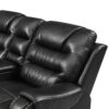 Manual Reclining Sectional Sofa Set L Shaped Symmetrical Motion Sofa Corner Couch Sets With Storage Boxes, 4 Cup Holders And LED Light Strip For Living Room - Black - Image 21
