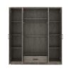 4 Door Wardrobe With 1 Drawer - Gray - Image 2