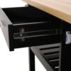 Contemporary Kitchen Cart With Wheels - Black - Image 6