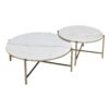 Zaidee - Marble Top Nickel Nesting Table Set - White - Image 3